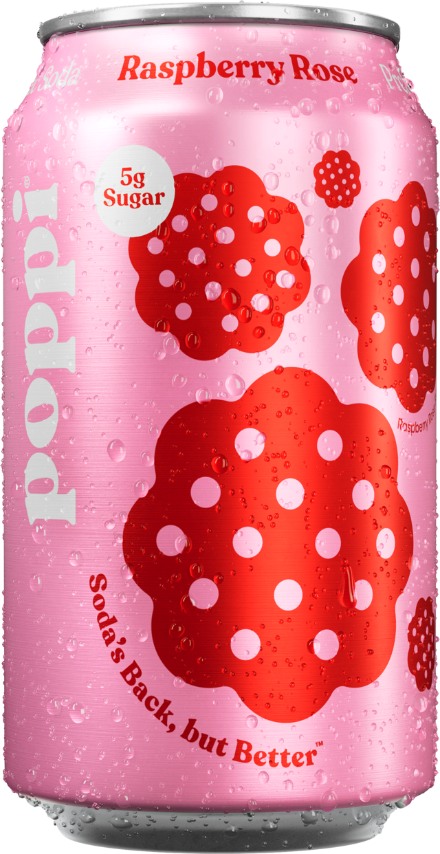 Poppi Soda Raspberry Rose.